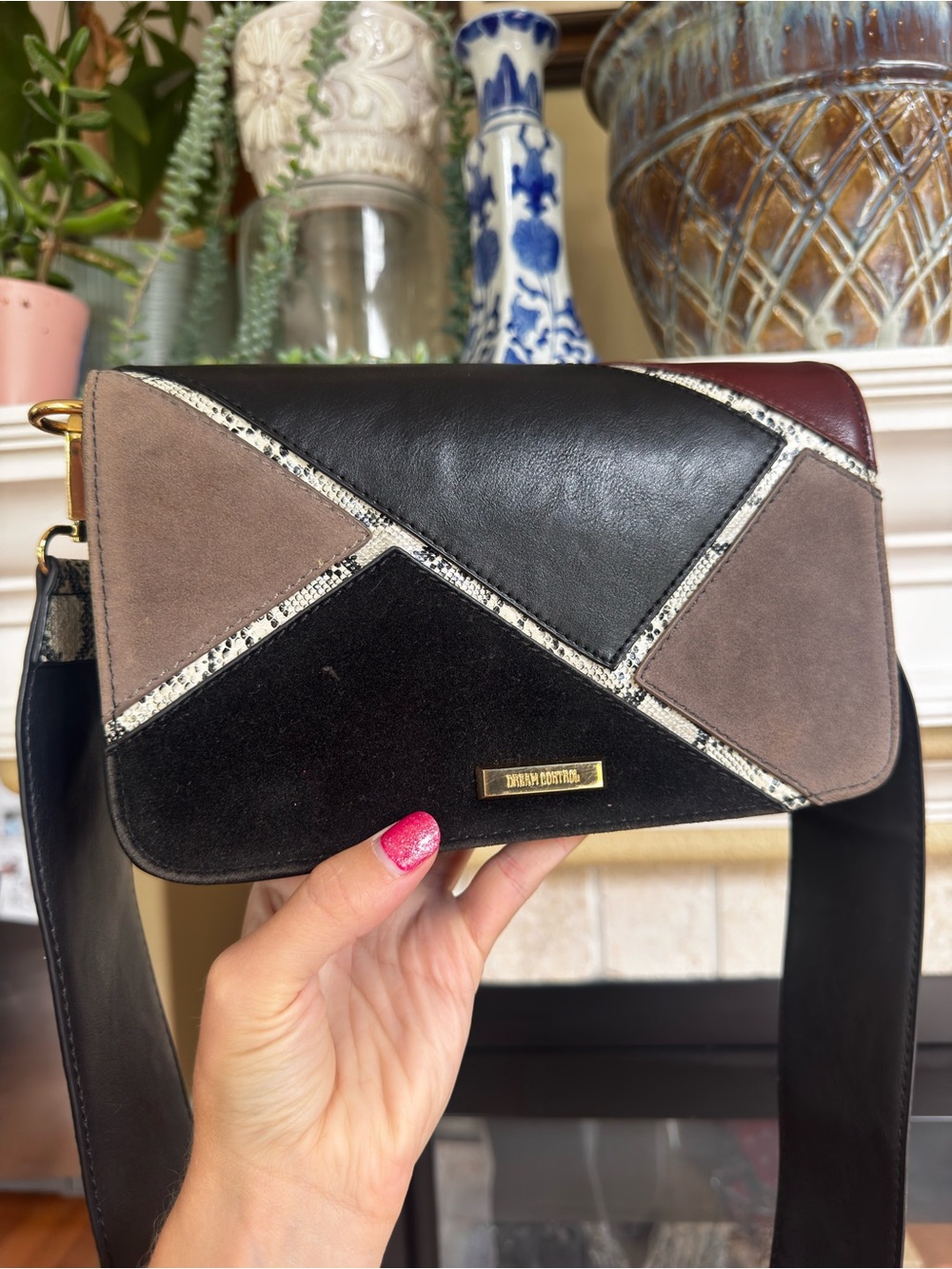 Dream Control Color Block Mid Mod Chic Crossbody Bag